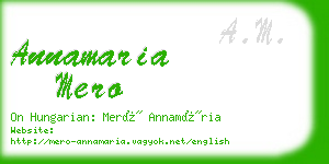 annamaria mero business card